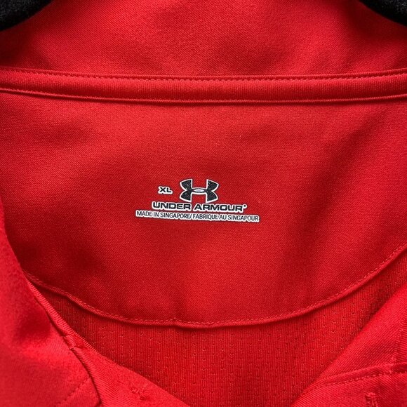 Under‎ Armour Mens Golf Polo Shirt Extra Large Red Performance TPC Sawgrass - Picture 11 of 12